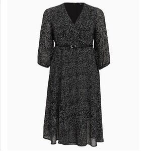 Torrid Black and White Polka Dot Criss Front Dress Size 18